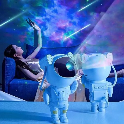 Projektor Gwiazd Astronauta Dla Dzieci Lampka Nocna Led Mgławica Gwiazdy
