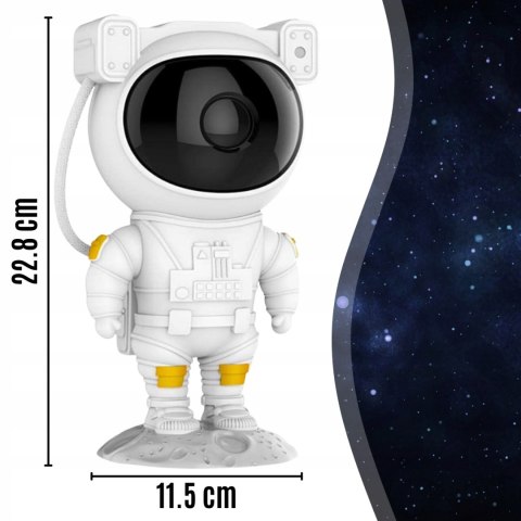 Projektor Gwiazd Astronauta Dla Dzieci Lampka Nocna Led Mgławica Gwiazdy