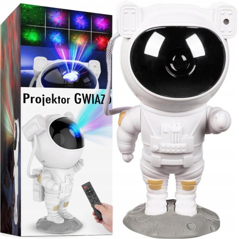 Projektor Gwiazd Astronauta Dla Dzieci Led Rzutnik 5W 8 Trybów Pilot Timer
