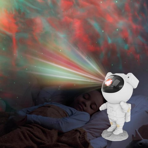Projektor Gwiazd Astronauta Dla Dzieci Led Rzutnik 5W 8 Trybów Pilot Timer