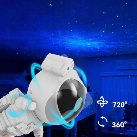 Projektor Gwiazd Astronauta Dla Dzieci Led Rzutnik 5W 8 Trybów Pilot Timer