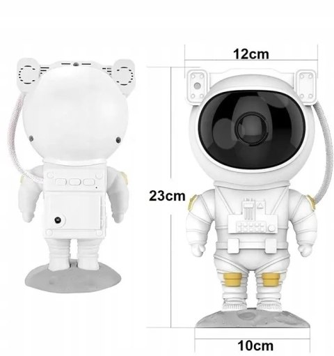 Projektor Gwiazd Astronauta Kanza Dla Dzieci Led 360° 8 Trybów Pilot Timer