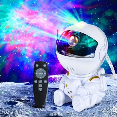 Projektor Gwiazd Astronauta Lampka Nocna 8 Trybów, Zdalne Sterowanie Usb