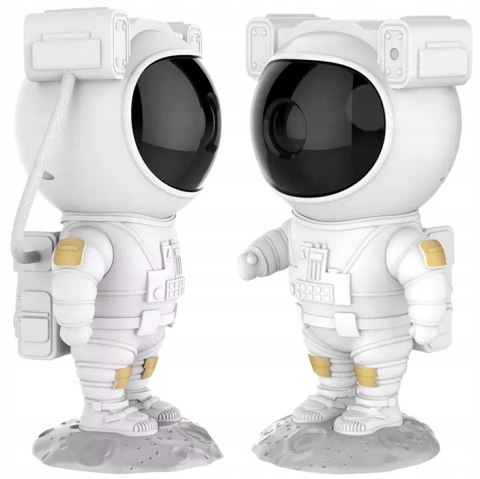 Projektor Gwiazd Astronauta Lampka Nocna Dla Dzieci 8 Trybów Z Pilotem 360°