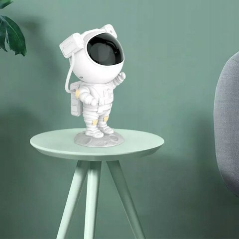 Projektor Gwiazd Astronauta Lampka Nocna Dla Dzieci 8 Trybów Z Pilotem 360°