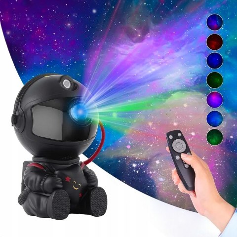 Projektor Gwiazd Astronauta Lampka Nocna Dla Dzieci Xtech Czarny Z Pilotem