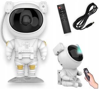 Projektor Gwiazd Astronauta Led - Lampka Nocna Z Pilotem I Timerem 45/90Min