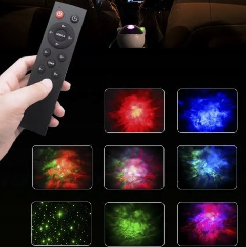 Projektor Gwiazd Astronauta Led - Lampka Nocna Z Pilotem I Timerem 45/90Min