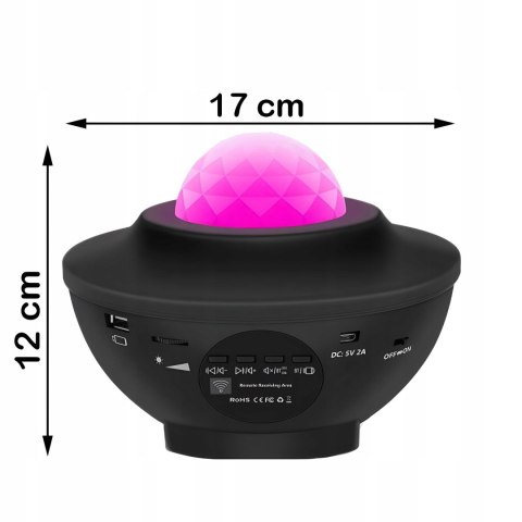 Projektor Gwiazd Dla Dzieci Obrotowy Led Usb 21 Efektów Imprezowych + Pilot
