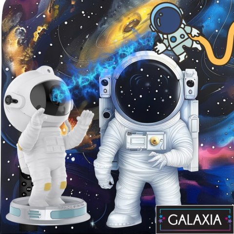 Projektor Gwiazd Galaxia Astronauta 360° Led Lampa Nocna Z Timer I Pilotem