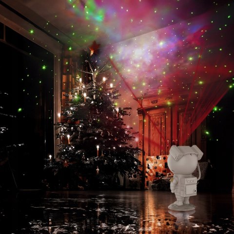 Projektor Gwiazd Lampka Dla Dzieci Astronauta Led 360° Rotacja Timer Pilot