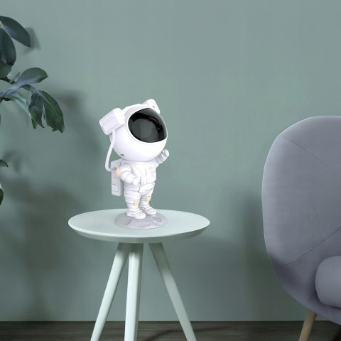 Projektor Gwiazd Lampka Dla Dzieci Astronauta Led 360° Rotacja Timer Pilot