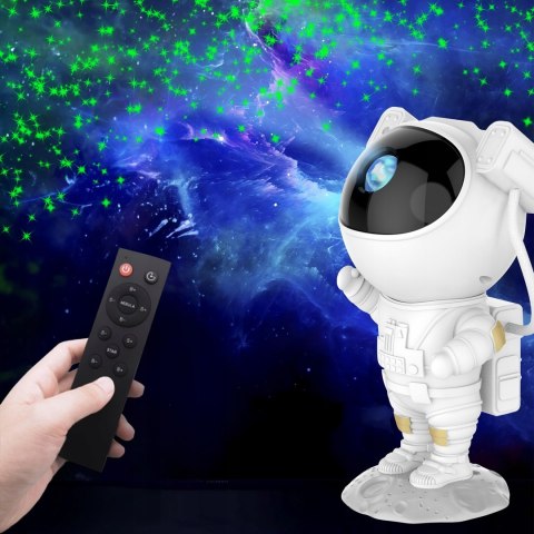 Projektor Gwiazd Lampka Dla Dzieci Astronauta Led 360° Rotacja Timer Pilot