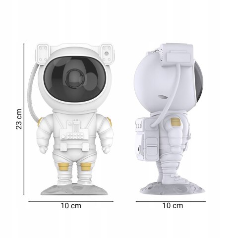 Projektor Gwiazd Lampka Dla Dzieci Astronauta Led 360° Rotacja Timer Pilot