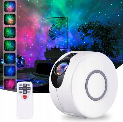 Projektor Gwiezdnego Nieba Aurora Galaxy 3D Z Pilotem I Bateriami
