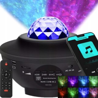 Projektor Led Galaxy Star 3D Muzyczny Z Bluetooth Usb Na Imprezę I Prezent