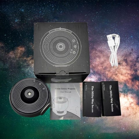 Projektor Nieba Gwiaździstego Hd 360° Ogniskowanie 1,5-5M 12 Scen Filmów