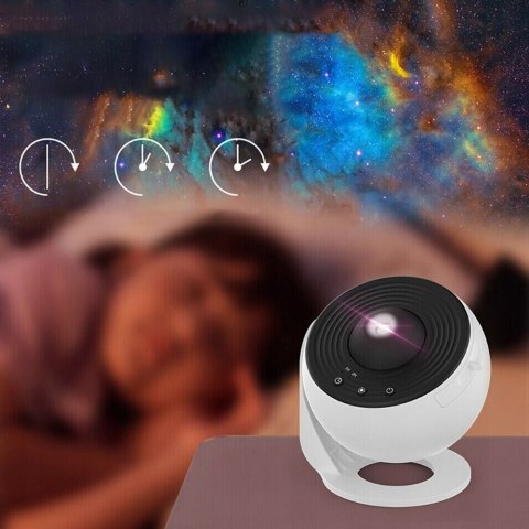 Lampa Projekcyjna Galaxy 12 Scen, Obracana 360° - Gwiazdne Niebo Na Sufitie