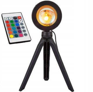 Lampa Projektor Led Rgb Imitacja Zachodu Słońca 180° Regulacja Statyw Usb