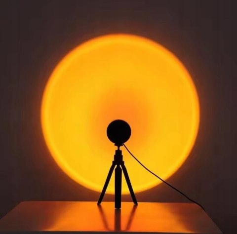 Lampa Projektor Led Rgb Imitacja Zachodu Słońca 180° Regulacja Statyw Usb