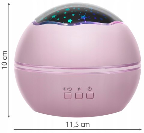 Lampka Nocna 2W1 Projektor Gwiazd I Podowodnego Świata, 4 Kolory, 2 Filtry