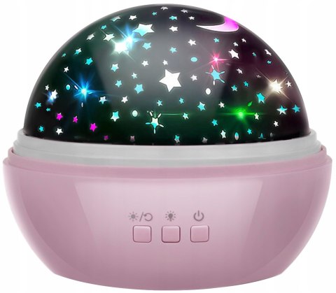 Lampka Nocna 2W1 Projektor Gwiazd I Podowodnego Świata, 4 Kolory, 2 Filtry