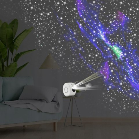 Lampka Nocna Led 360° Projektor Gwiazd Magiczny Laserowy Rzutnik Z Pilotem
