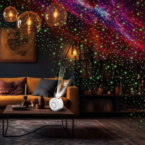 Lampka Nocna Led 360° Projektor Gwiazd Magiczny Laserowy Rzutnik Z Pilotem