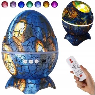Lampka Nocna Projektor Gwiazd Led Jajo Dinozaura 8W Bluetooth Timer Głośnik