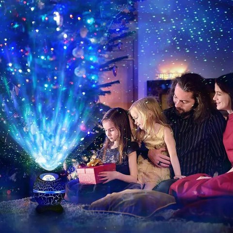 Lampka Nocna Projektor Gwiazd Led Jajo Dinozaura 8W Bluetooth Timer Głośnik