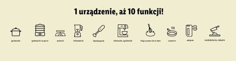 Monsieur Cuisine Lidlomix Smart 1200W: 8-Calowy Robot Kuchenny, 11 Funkcji