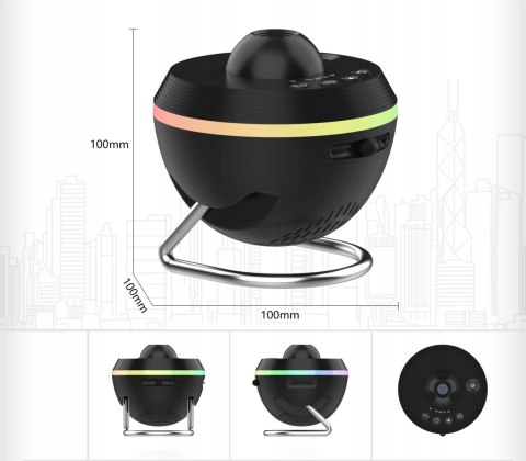 Projektor Gwiazd 4K Led 360° Z 13 Dyskami Meteorytów Lampka Nocna Efektowa