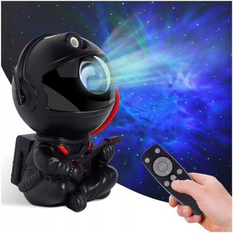Projektor Gwiazd Astronauta 3D Lampka Nocna Obrotowy 360 Stopni Z Pilotem