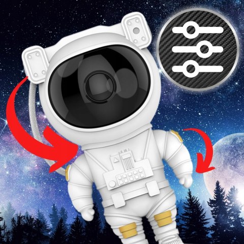 Projektor Gwiazd Astronauta 4 Gen. Rzutnik + Pilot, 8 Trybów, Timer 90Min