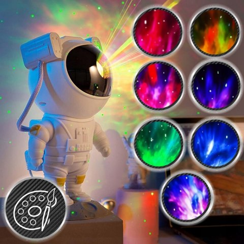 Projektor Gwiazd Astronauta 4 Gen. Rzutnik + Pilot, 8 Trybów, Timer 90Min