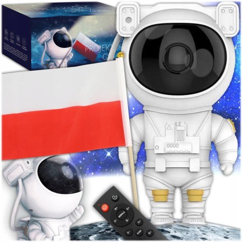 Projektor Gwiazd Astronauta 8 Trybów 360° Z Pilotem, Dla Dzieci, Magiczny