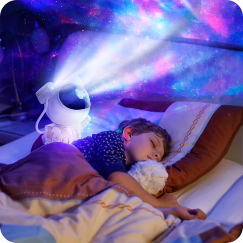 Projektor Gwiazd Astronauta 8 Trybów 360° Z Pilotem, Dla Dzieci, Magiczny