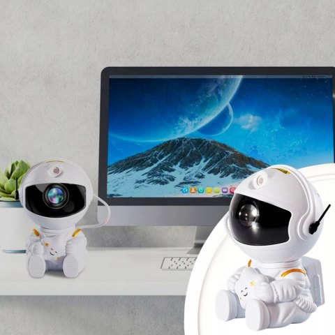 Projektor Gwiazd Astronauta Galaxy Kosmos - Lampka Nocna Z Pilotem 8 Trybów