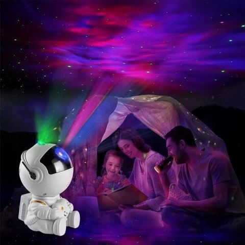 Projektor Gwiazd Astronauta Led 5W 8 Trybów Z Pilotem I Regulacją Światła