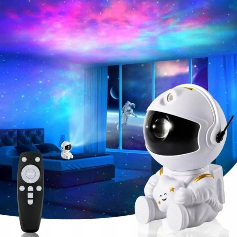 Projektor Gwiazd Astronauta Led 5W 8 Trybów Z Pilotem I Regulacją Światła