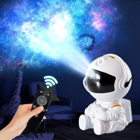 Projektor Gwiazd Astronauta Led 5W 8 Trybów Z Pilotem I Regulacją Światła