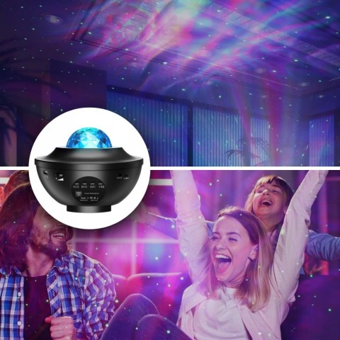 Projektor Gwiazd Dla Dzieci 21 Trybów, Bluetooth Z Głośnikiem Lampka Nocna