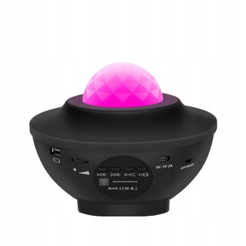 Projektor Gwiazd Dla Dzieci Led Obrotowy Usb, 21 Efektów, Bluetooth + Pilot