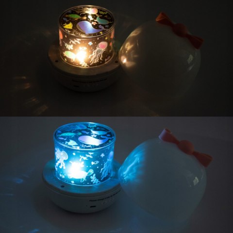 Projektor Gwiazd Galaxy Led Usb Lampka Nocna 1200Mah 6 Filmów 4 Tryby