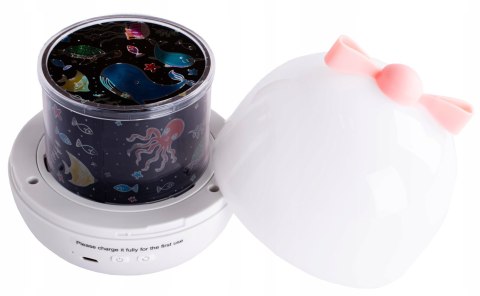 Projektor Gwiazd Galaxy Led Usb Lampka Nocna 1200Mah 6 Filmów 4 Tryby