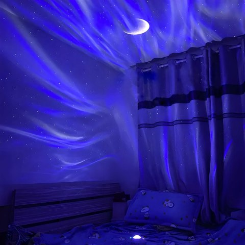 Projektor Gwiazd I Księżyc Led Usb 12 Trybów Bt Pilot Imprezowy Na Imprezy