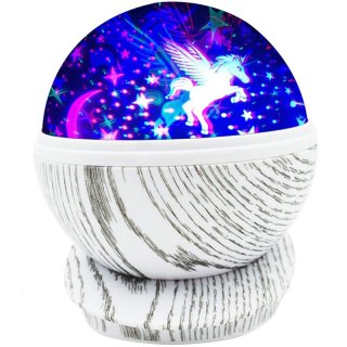 Projektor Gwiazd Lampka Led Obrotowa 360° 3W Na Baterie/Usb, Rgb, Prezent