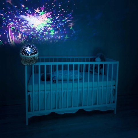 Projektor Gwiazd Lampka Led Obrotowa 360° 3W Na Baterie/Usb, Rgb, Prezent