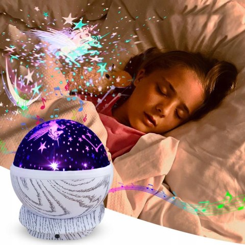 Projektor Gwiazd Lampka Led Obrotowa 360° 3W Na Baterie/Usb, Rgb, Prezent