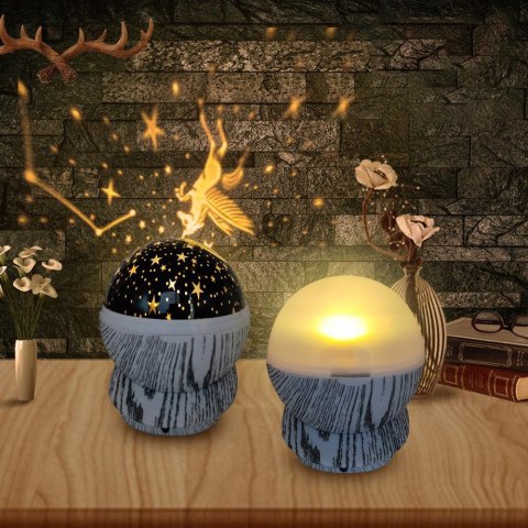 Projektor Gwiazd Lampka Led Obrotowa 360° 3W Na Baterie/Usb, Rgb, Prezent